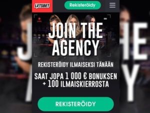 LetsBet Casino – 1000€ bonus, Ilmaiskierrokset & Kokemuksia