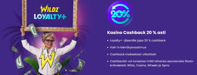 Wildz Casinon uskollisuusohjelma Loyalty+
