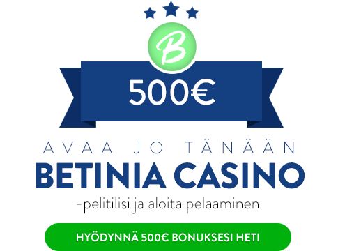Betinia casino bonus