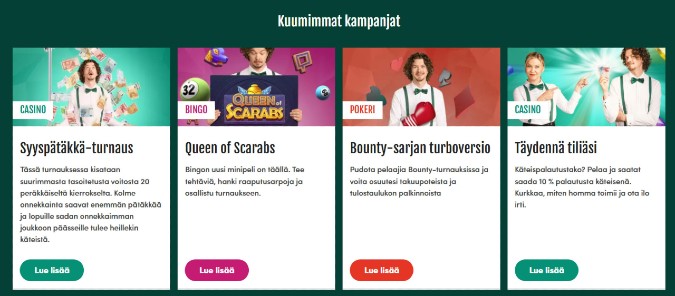 Casinohuone bonukset ja kampanjat