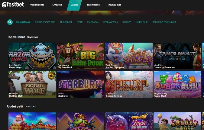 Fastbet Casino pelit