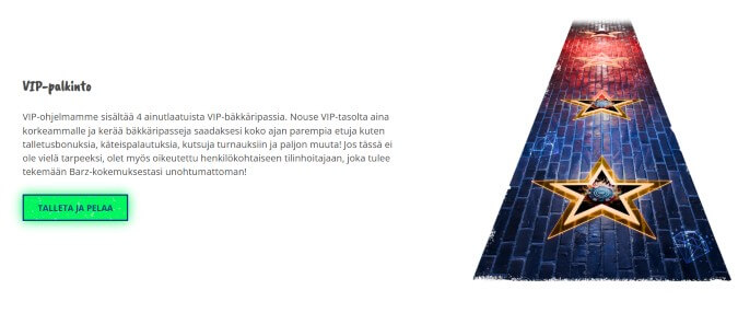 Barz Casinon VIP-ohjelma