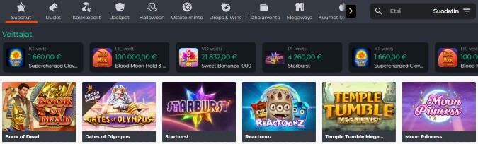 Ninja Casino pelit