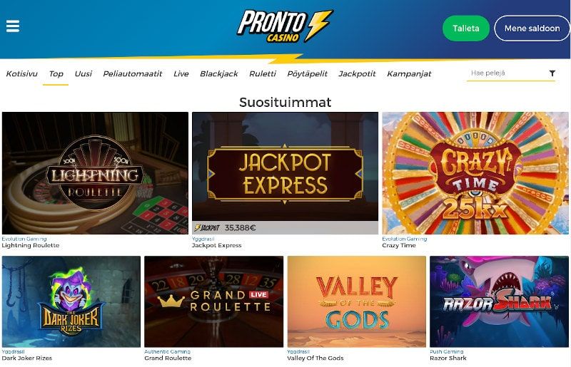Pronto Casino Pelit