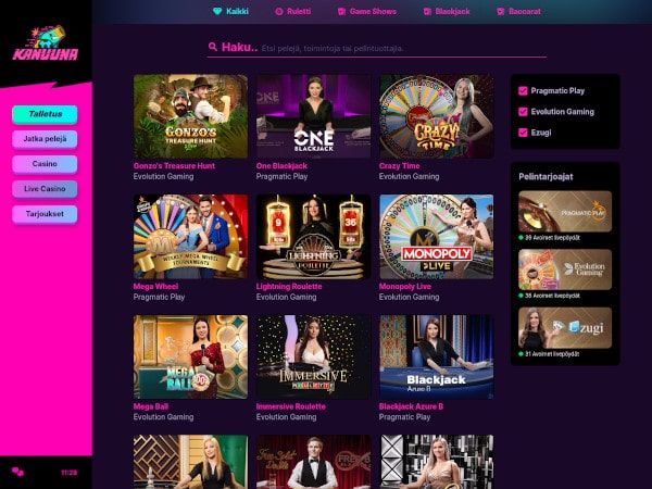 Kanuuna Local casino 2 sadan käteiskierrosta, ilman voittokattoa!