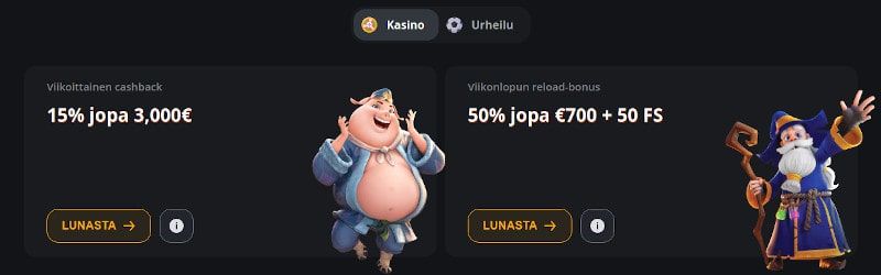 ExciteWin Casino tarjoukset