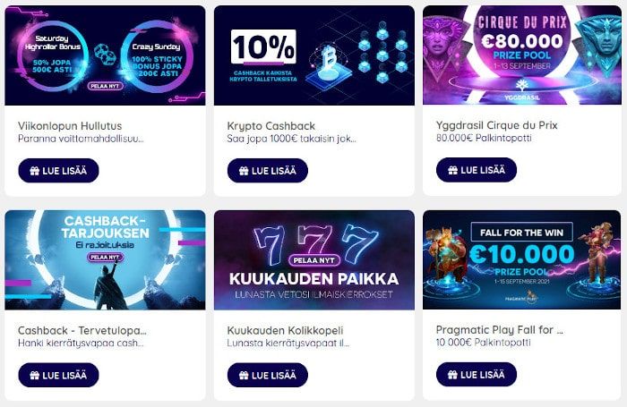Playouwin Casino tarjoukset