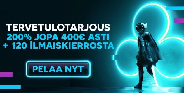 Playouwin Casinolta 400€ bonus ja 120 ilmaiskierrosta tai käteispalautus