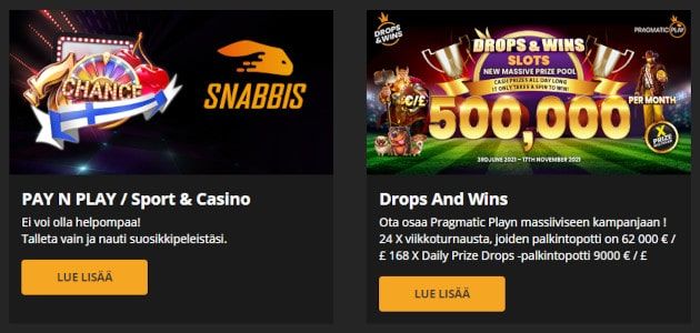 Snabbis Casino tarjoukset