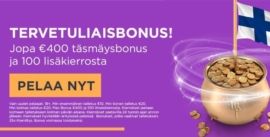 Millionpot Casino – 400€ ja 100 ilmaiskierrosta