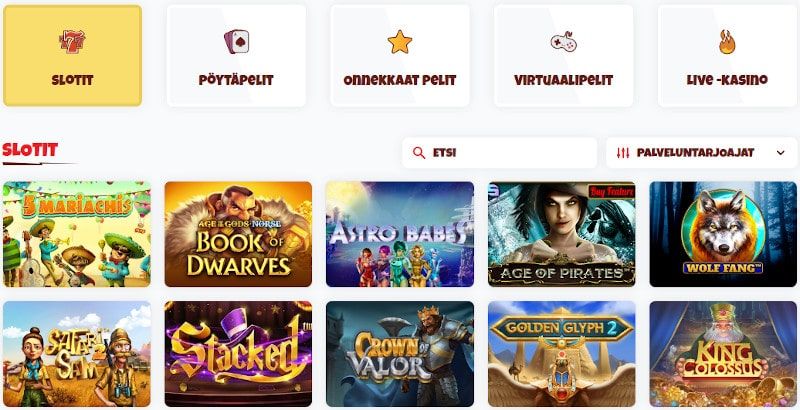 SupaCasi Casino pelit