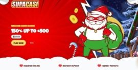 SupaCasi Casinolle 150% eksklusiivinen bonus 500€ asti