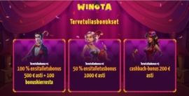 Winota Casinolla valitset itsellesi sopivimman bonuksen
