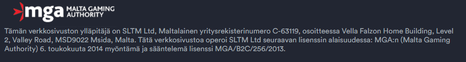 SlotsMillion Сasino lisenssi