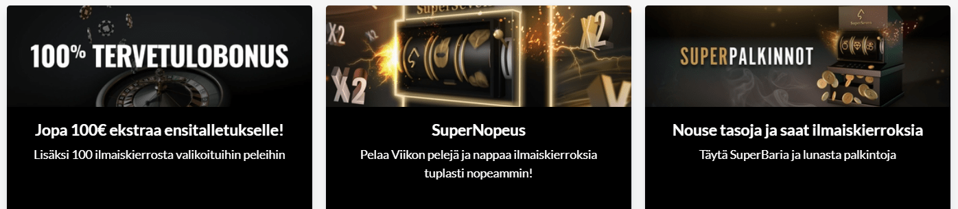 SuperSeven Casino tarjoukset