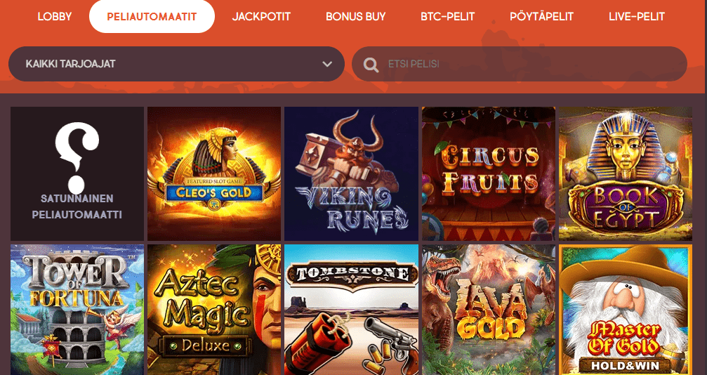 GunsBet Casino pelit