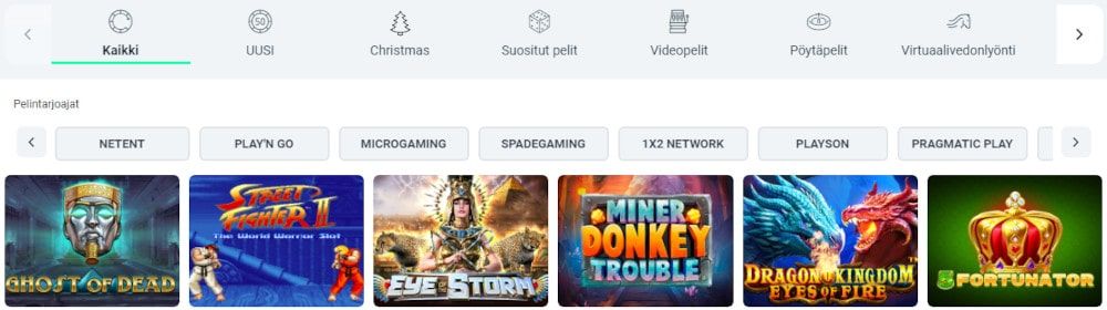 WallaceBet Casino pelit