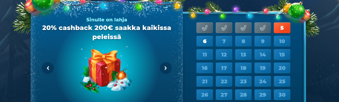 Zet casino joulukalenteri