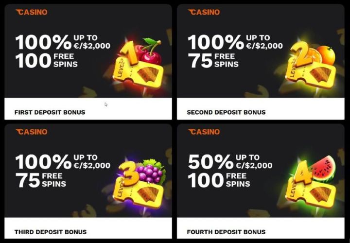 LevelUp Casino bonus