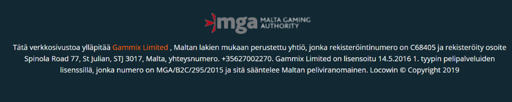 Locowin Casino lisenssi