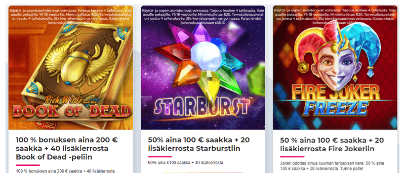 Slots n'Play Casino tarjoukset