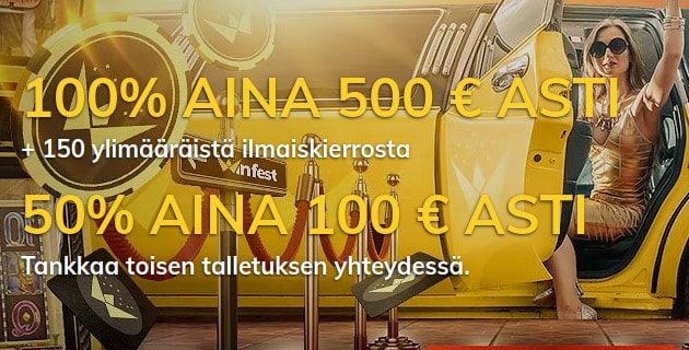 Winfest Casino: 600€ ja 150 ilmaiskierroksen bonuspaketti