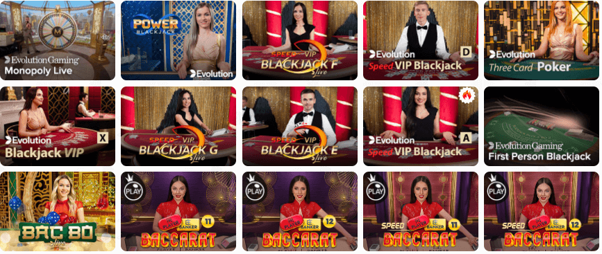 Winzon Casino live pelit