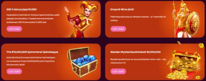 HappySpins Casino tarjoukset