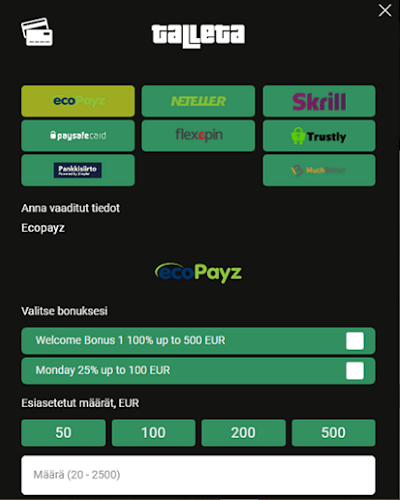 DBosses Casino talletus