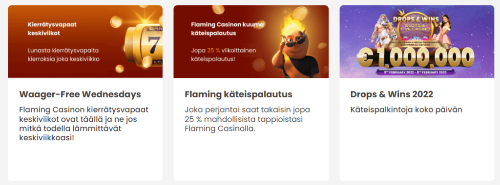 Flaming Casino tarjoukset