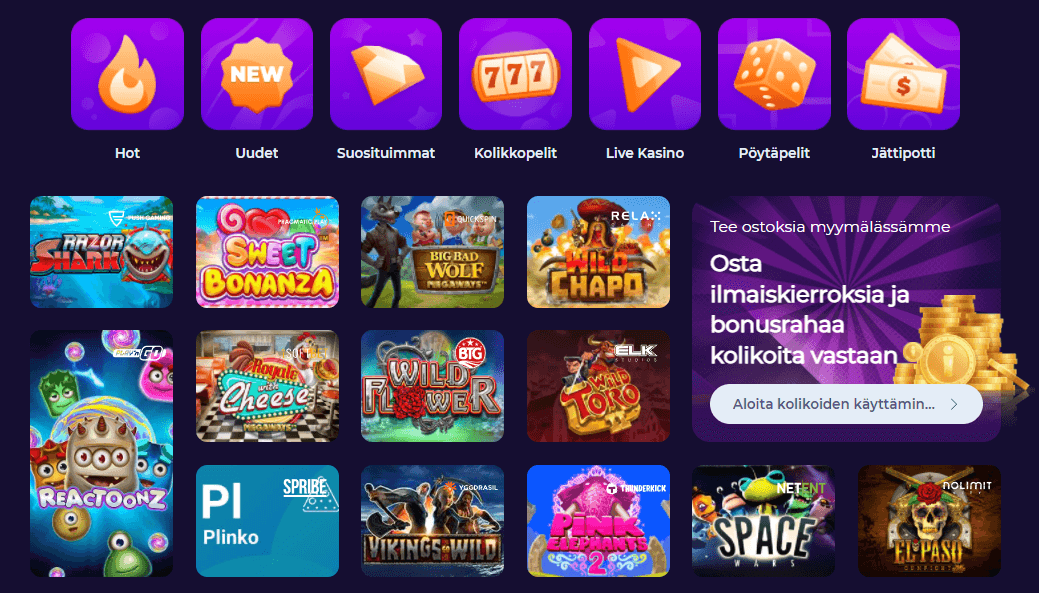 iWild Casino pelit