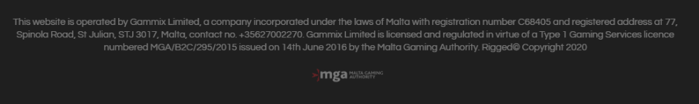 Rigged Casino lisenssi