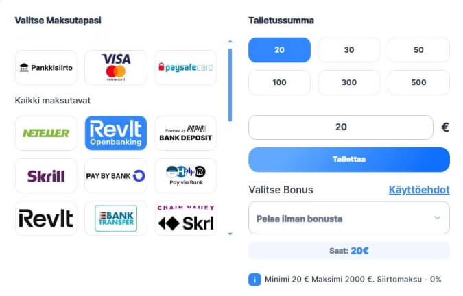 IceBet Casino talletus