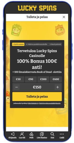 Lucky Spins Casino talletus