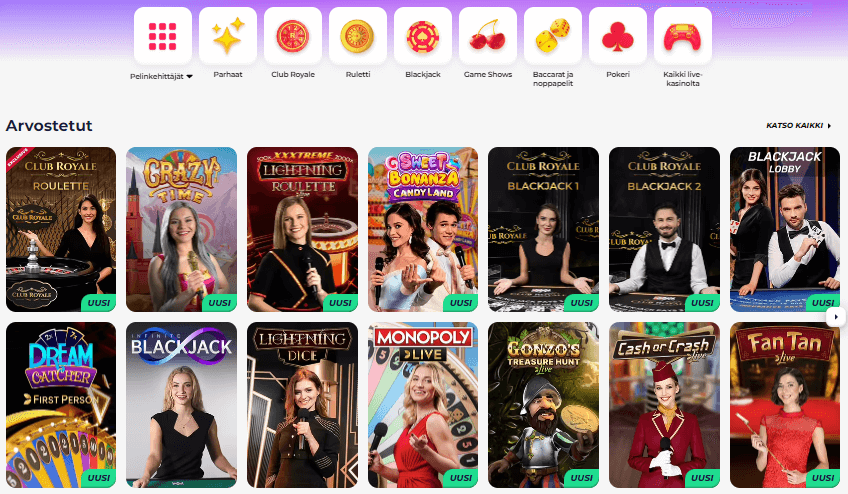 GreatWin Casino live pelit