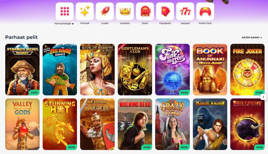 GreatWin Casino pelit