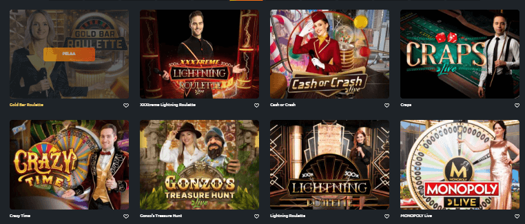 BurningBet Casino live pelit