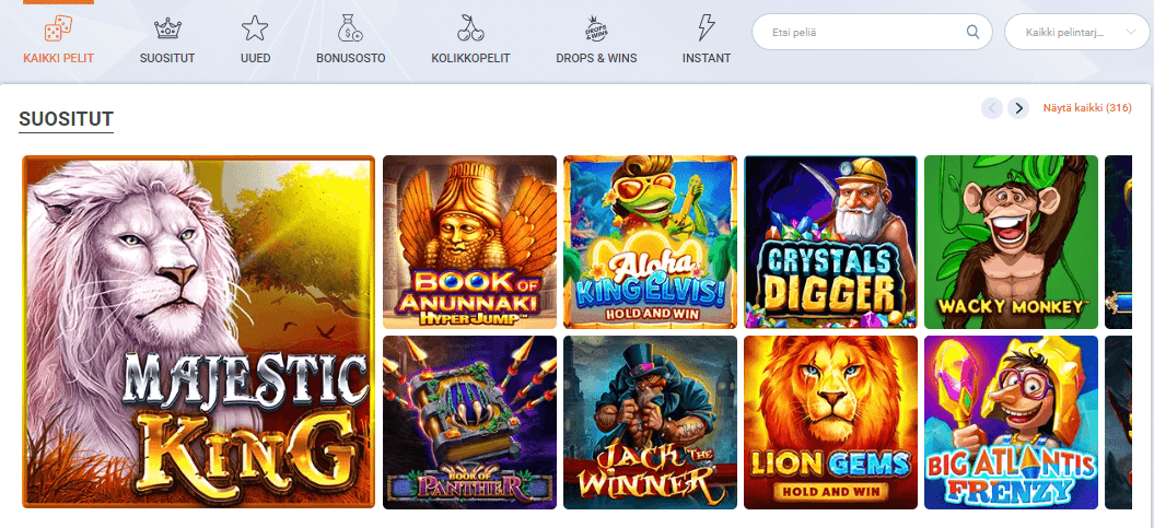 Tonybet Casino pelit
