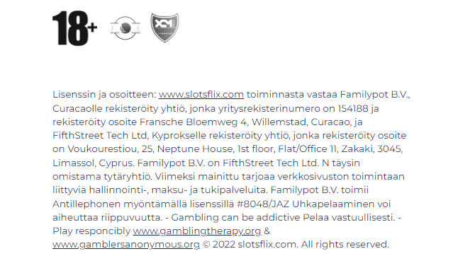 Slotsflix Casino lisenssi