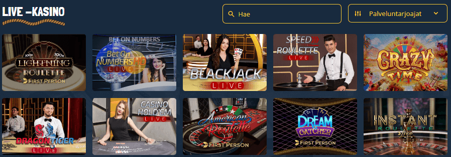 Treasure Spins Casino live pelit