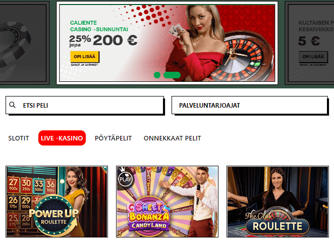 Betsamigo Casino live pelit