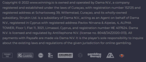 Winning.io Casino lisenssi