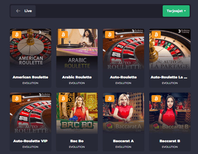 Winning.io Casino live pelit