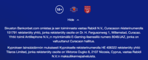Bankonbet Casino lisenssi