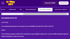 BonusBet Casino aspa