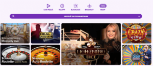 SpinPug Casino live pelit