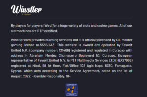 Winstler Casino lisenssi