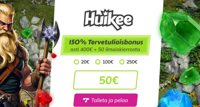 Huikee Casino bonus
