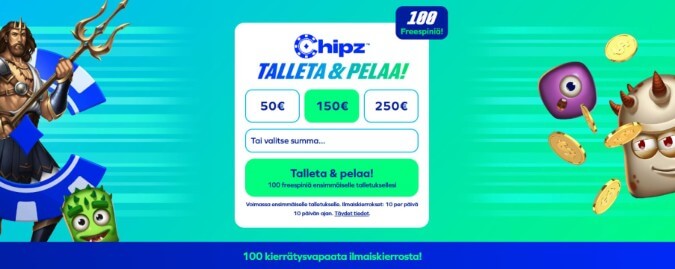 Chipz Casino bonus