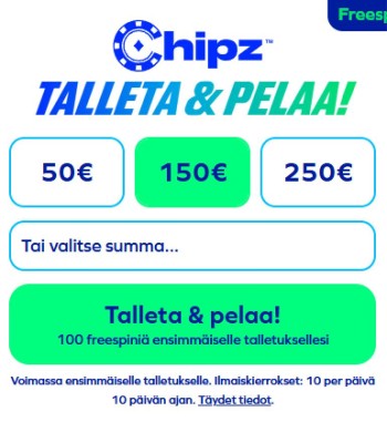 Chipz Casino talletus